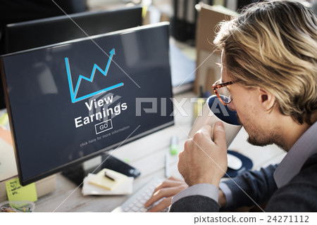 View Earnings Budget Finance Investment Income Concept View Earnings Budget Finance Investment Income Concept 24271112