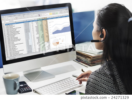 Spreadsheet Marketing Budget Report File Concept 24271329