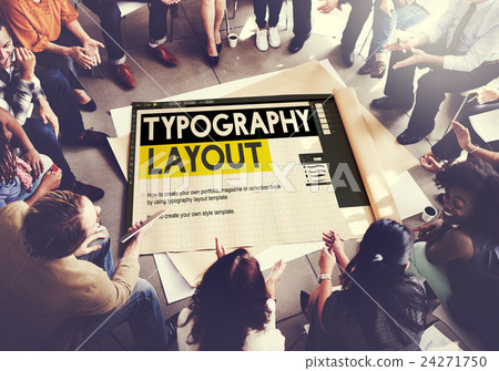 Typography Layout Responsive Design Creative Concept 24271750