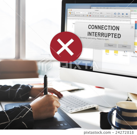 Attention Alert Connection Interrupted Warning Concept 24272818