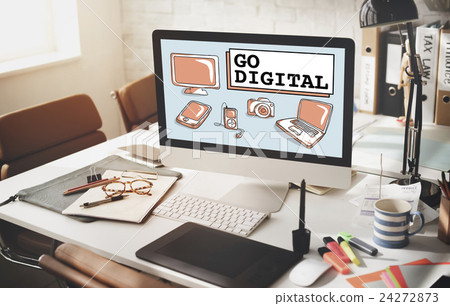 Go Digital Electronics Technology Concept Go Digital Electronics Technology Concept 24272873