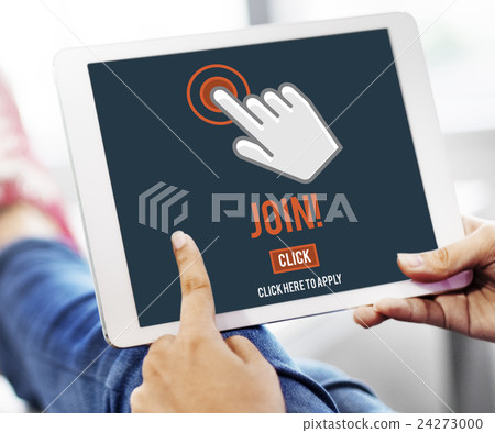 Join Recruitment Application Follow Website Online Concept Join Recruitment Application Follow Website Online Concept 24273000