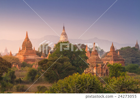 Temples of Bagan during sunrise, Myanmar 24273055