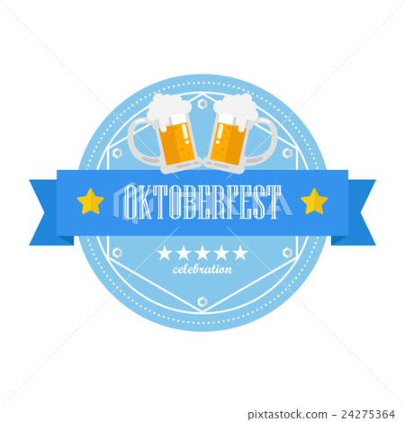 Beer festival Oktoberfest retro flat badge Beer festival Oktoberfest retro flat badge 24275364