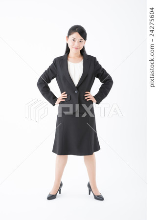 Business woman (posing on hands with waist) 24275604