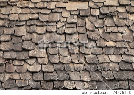 Old wooden roof tiles 24276168