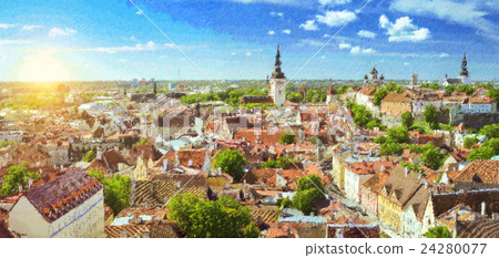 Sunny summer day in Tallinn, Estonia 24280077