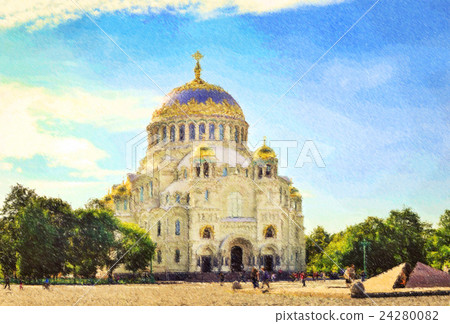 St. Nicholas naval Cathedral in Kronstadt St. Nicholas naval Cathedral in Kronstadt 24280082