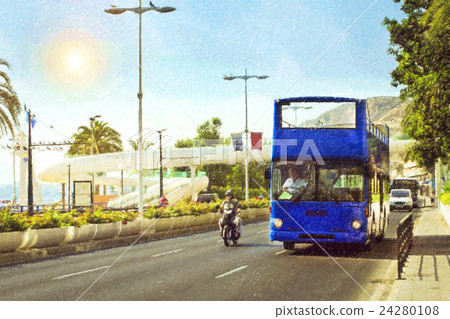 Double-Decker tourist bus, Alicante, Spain 24280108