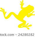 Frog silhouette yellow 24280282