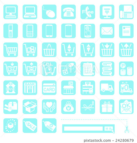 Application icon - 6 - light blue ■ order · shipping · payment · inquiry ■ Application icon - 6 - light blue ■ order · shipping · payment · inquiry ■ 24280679