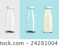 Empty glass bottle and glass milk bottle 24281004
