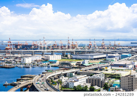 Yokohama Harbor Honmoku Pier 24281289
