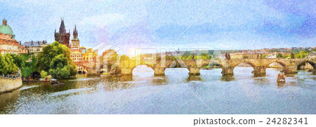 View to the Charles Bridge, Prague View to the Charles Bridge, Prague 24282341