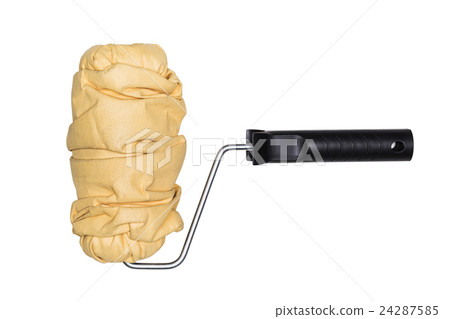 Handle roller brush isolated on white background 24287585