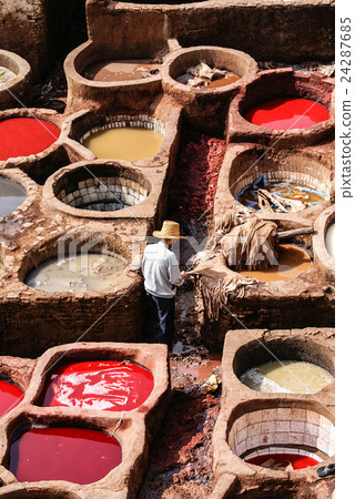 Tanneries of Fes, Morocco, Africa Old tanks 24287685
