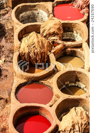 Tanneries of Fes, Morocco, Africa Old tanks 24287690