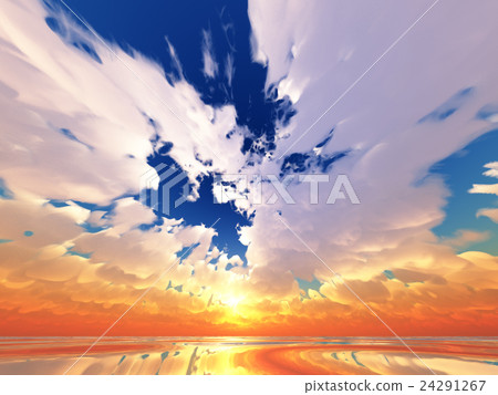 Wind and clouds with the sea 24291267