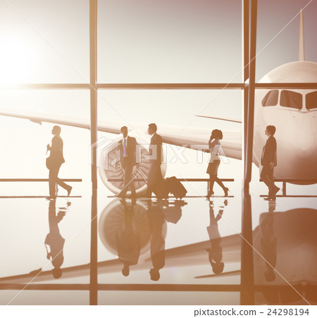 Business People Traveling Airplane AIrport Terminal Concept 24298194