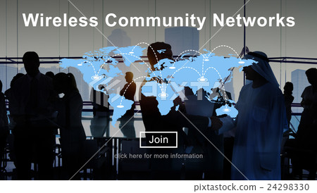 Wireless Community Networks Technology Hotspot Concept 24298330