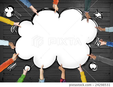 Group of Hand Pop Art Expolding Concept Group of Hand Pop Art Expolding Concept 24298531