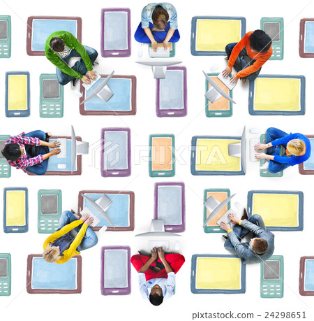 Digital Devices Technology Graphics Connection Concept Digital Devices Technology Graphics Connection Concept 24298651