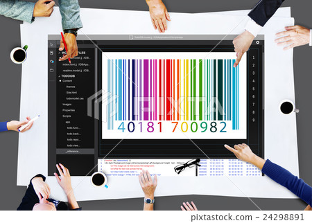 Bar Code Encryption Interface Coding Concept Bar Code Encryption Interface Coding Concept 24298891