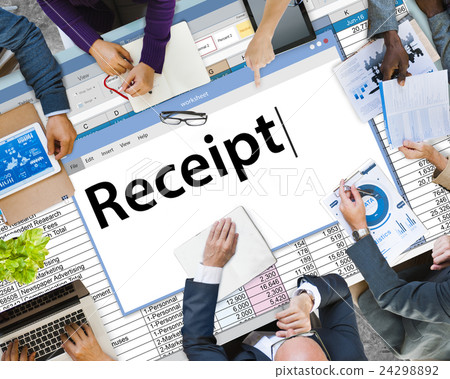 Receipt Receipts Cost Expenses Financial Spend Concept 24298892