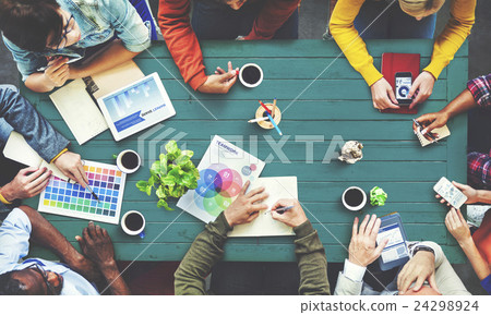 Multiethnic Designer Brainstorming Contemporary Concept Multiethnic Designer Brainstorming Contemporary Concept 24298924