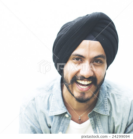 Man Posing Portrait Indian Ethnicity Concept 24299094