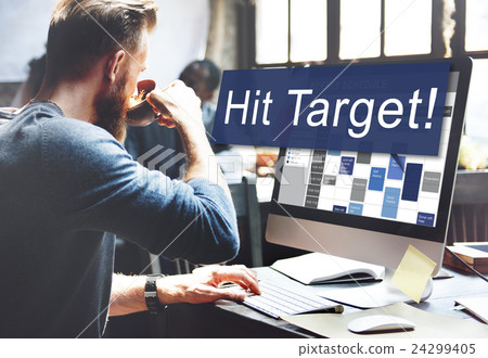Hit Target Goal Aim Aspiration Business Customer Concept 24299405