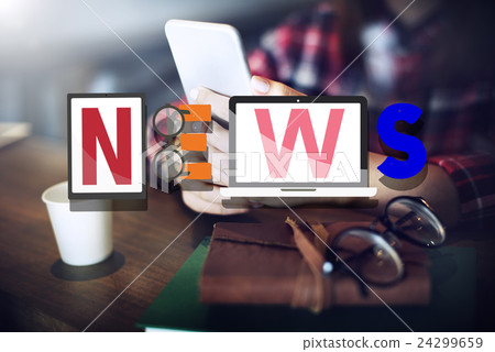 News Broadcast Information Report Update Communication Concept News Broadcast Information Report Update Communication Concept 24299659