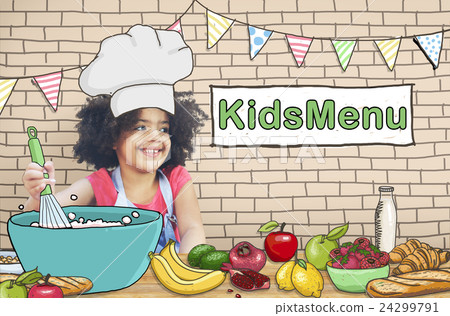 Kids Menu Cooking Child Culinary Food Concept Kids Menu Cooking Child Culinary Food Concept 24299791
