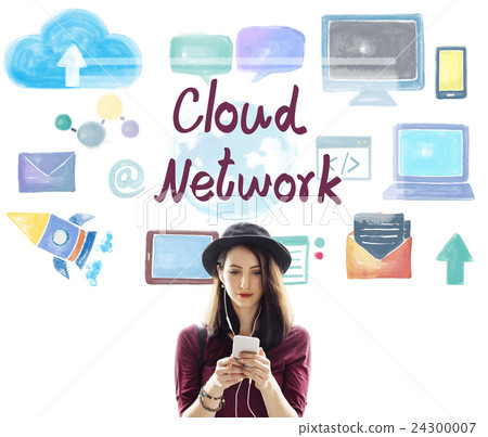 Cloud Network Computing Digital Information Concept 24300007