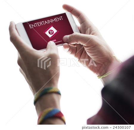Entertainment Multimedia Technology Amusement Concept Entertainment Multimedia Technology Amusement Concept 24300107