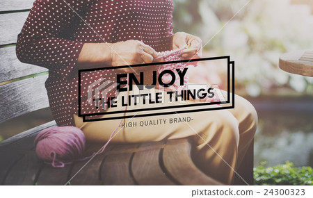 Enjoy Littly Things Satisfaction Enjoyment Concept Enjoy Littly Things Satisfaction Enjoyment Concept 24300323