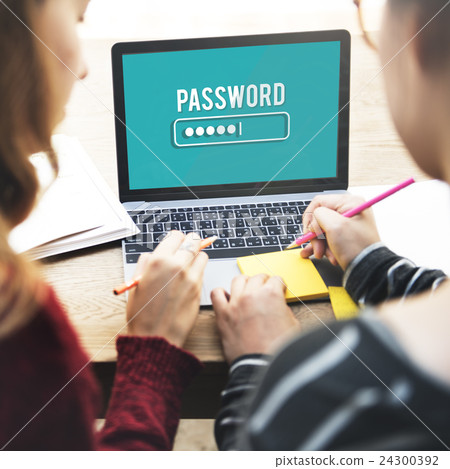 Password Access Firewall Internet Log-in Private Concept 24300392