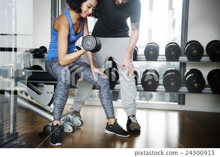 Weight Training Workout Exercise Fitness Concept 24300915