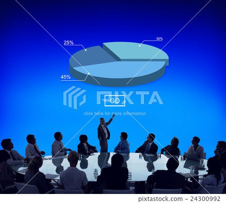 Pie Graph Analysis Statistics Report Concept 24300992