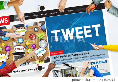 Tweet Global Communication Connection Social Networking Concept 24302051