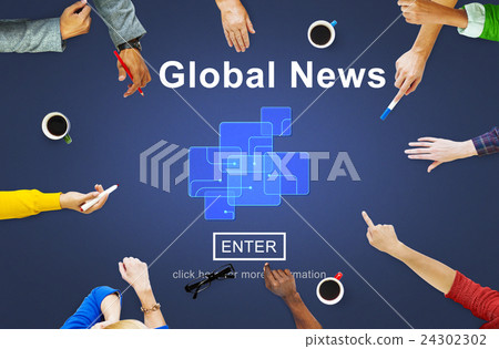 Global News Online Technology Update Concept Global News Online Technology Update Concept 24302302