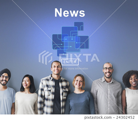 News Broadcast Information Report Update Communication Concept 24302452