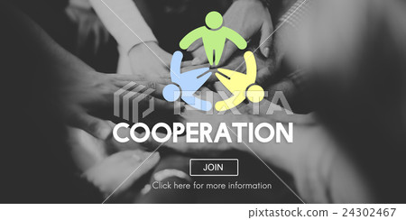 Cooperation Cooperate Collaboration Teamwork Concept 24302467