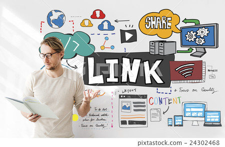 Link Connection Network Technology HTML Concept 24302468