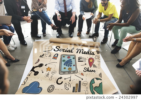 Social Media Connection Global Communication Concept 24302997