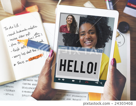 Hi Hello Language Message Greeting Concept Hi Hello Language Message Greeting Concept 24303408