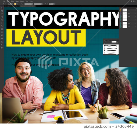 Typography Layout Ideas Creativity Design Element Concept 24303449