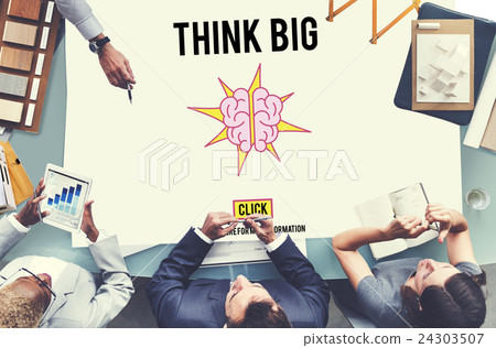 Think Big Positive Thinking Inspiration Attitude Concept Think Big Positive Thinking Inspiration Attitude Concept 24303507