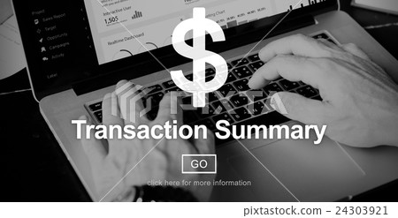Transaction Summary Accounting Financial Taxation Concept Transaction Summary Accounting Financial Taxation Concept 24303921