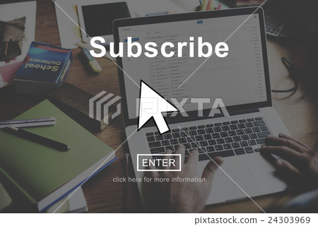 Subscribe Feed Register Homepage Network Concept 24303969